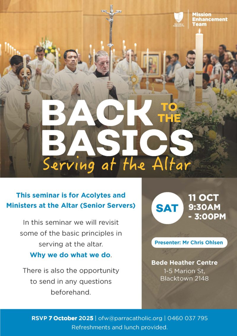Serving at the Altar Workshop (11 October)