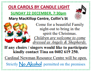 Carols by Candlelight (22 December)