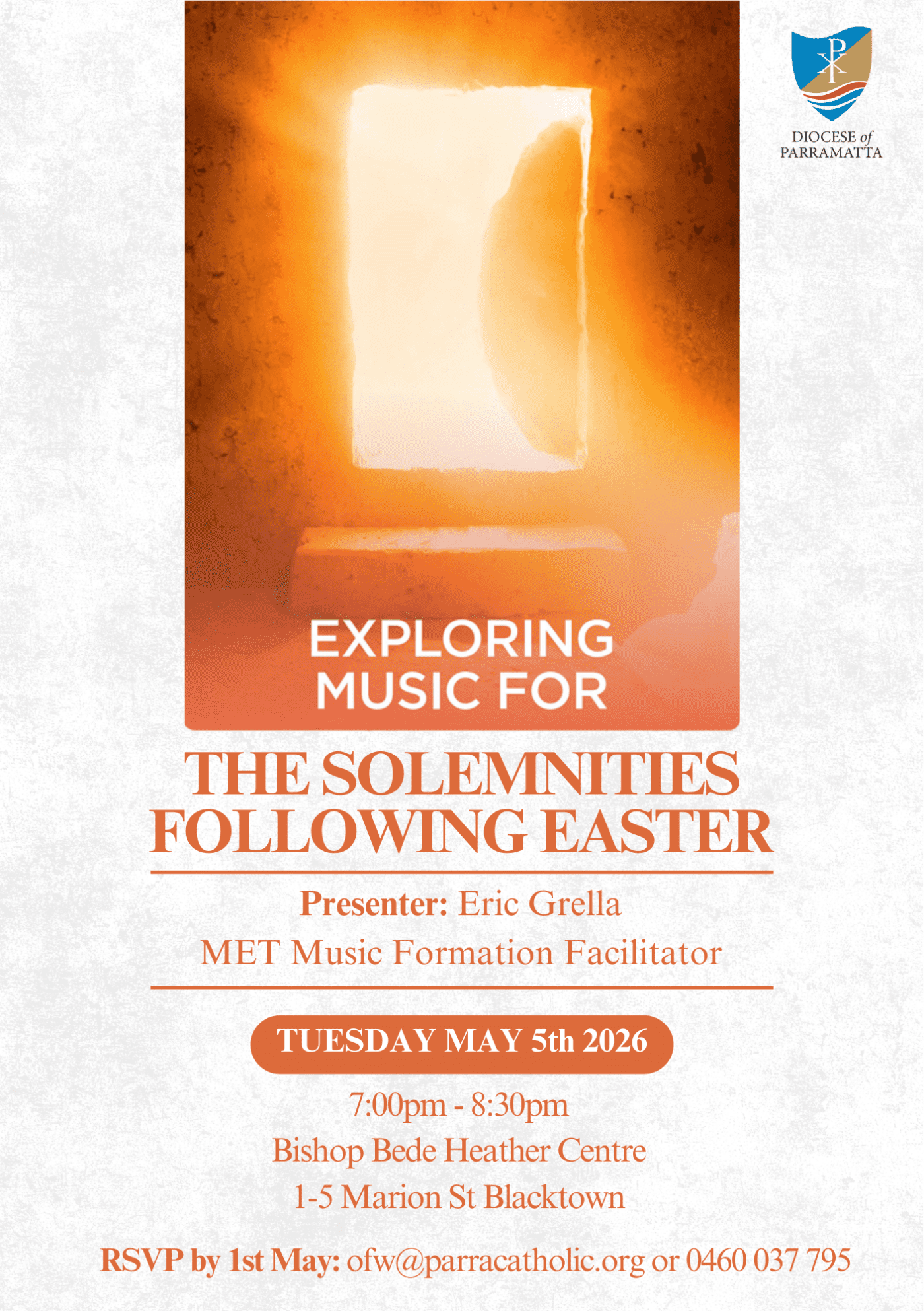 Music Workshop ‘Exploring Music for the Solemnities’ (5 May)