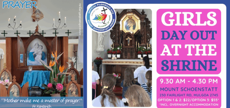 Girls Day Out at the Schoenstatt Shrine – July School Holidays