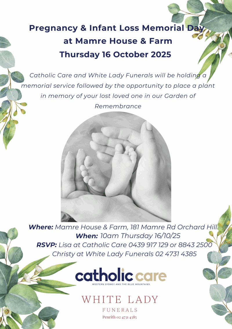Catholic Care Pregnancy and Infant Loss Day commemoration (16 Oct)
