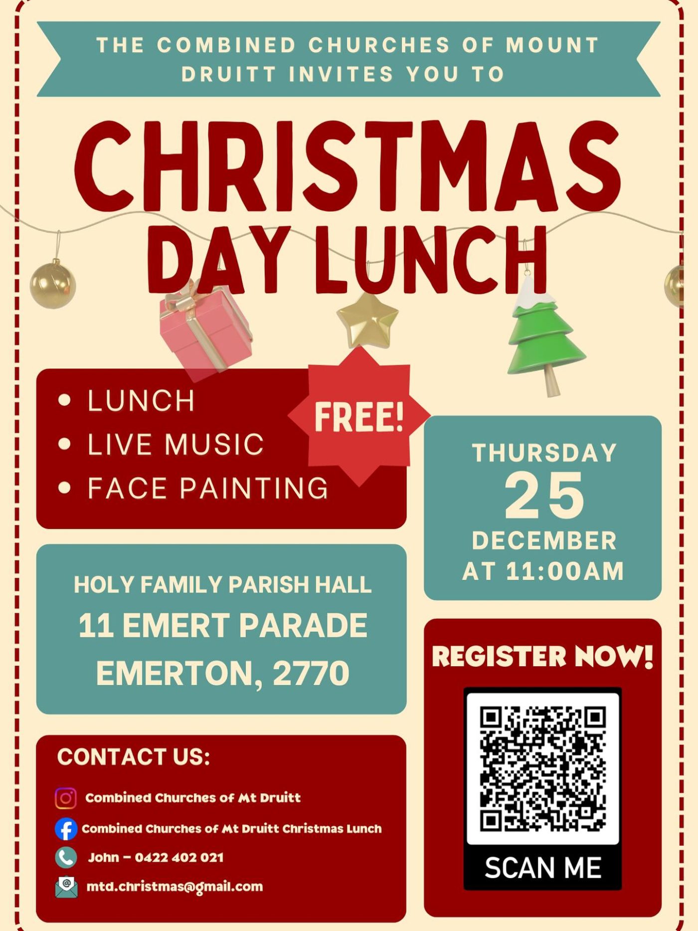 Mt Druitt Churches Combined Christmas Lunch (25 December)