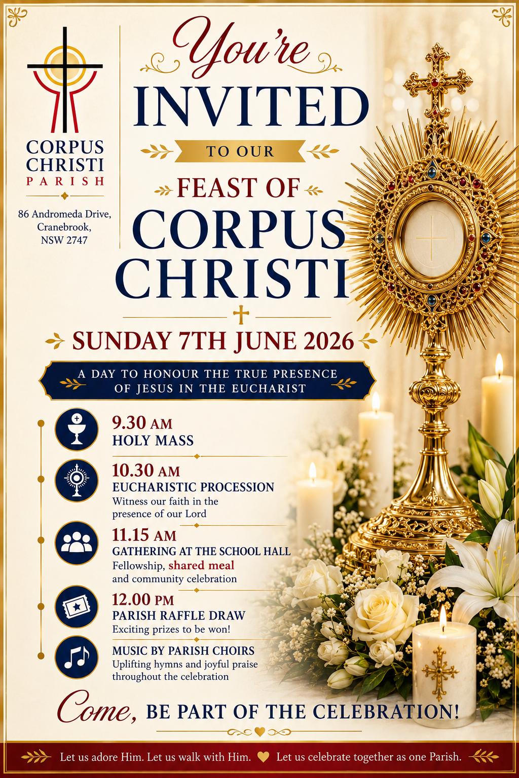 Feast of Corpus Christi – Eucharistic Celebration (7 June)