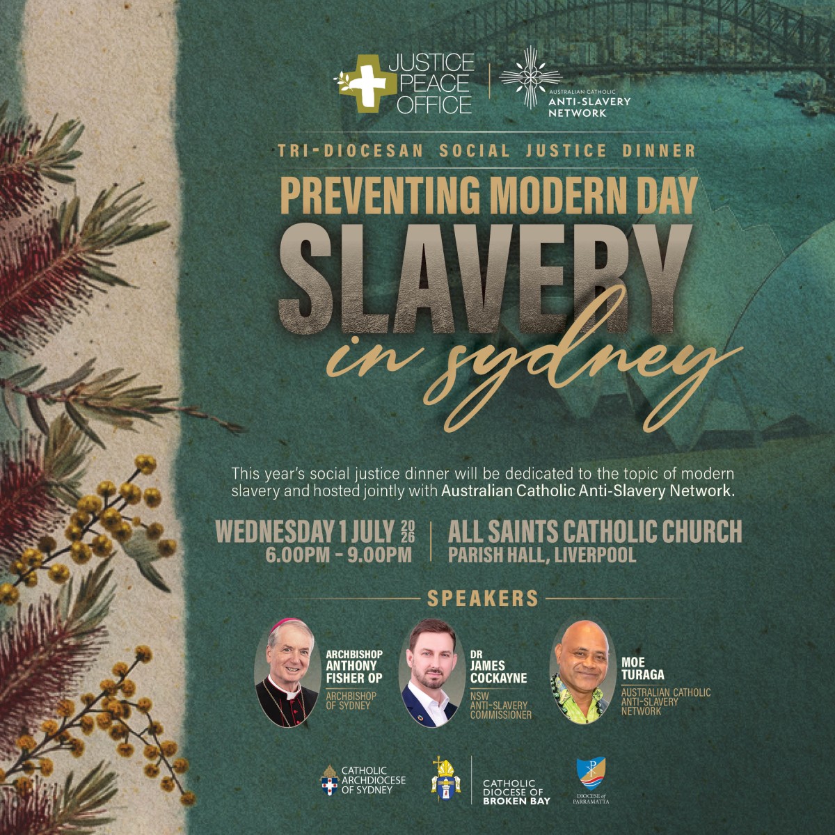 Tri-diocesan Social Justice Dinner 2026 (1 July)