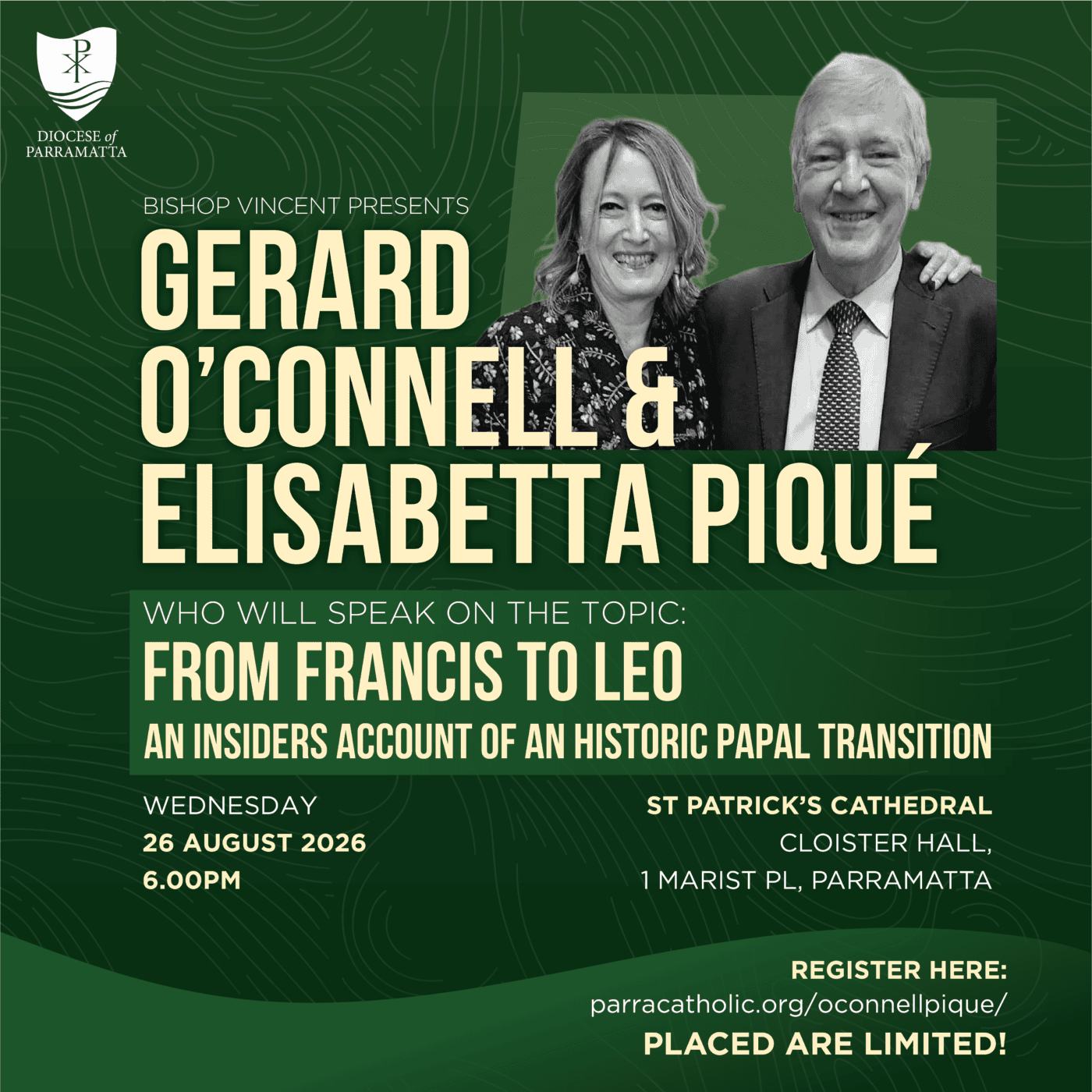 Bishop Vincent Presents: Vatican correspondent Gerard O’Connell & Elisabetta Piqué