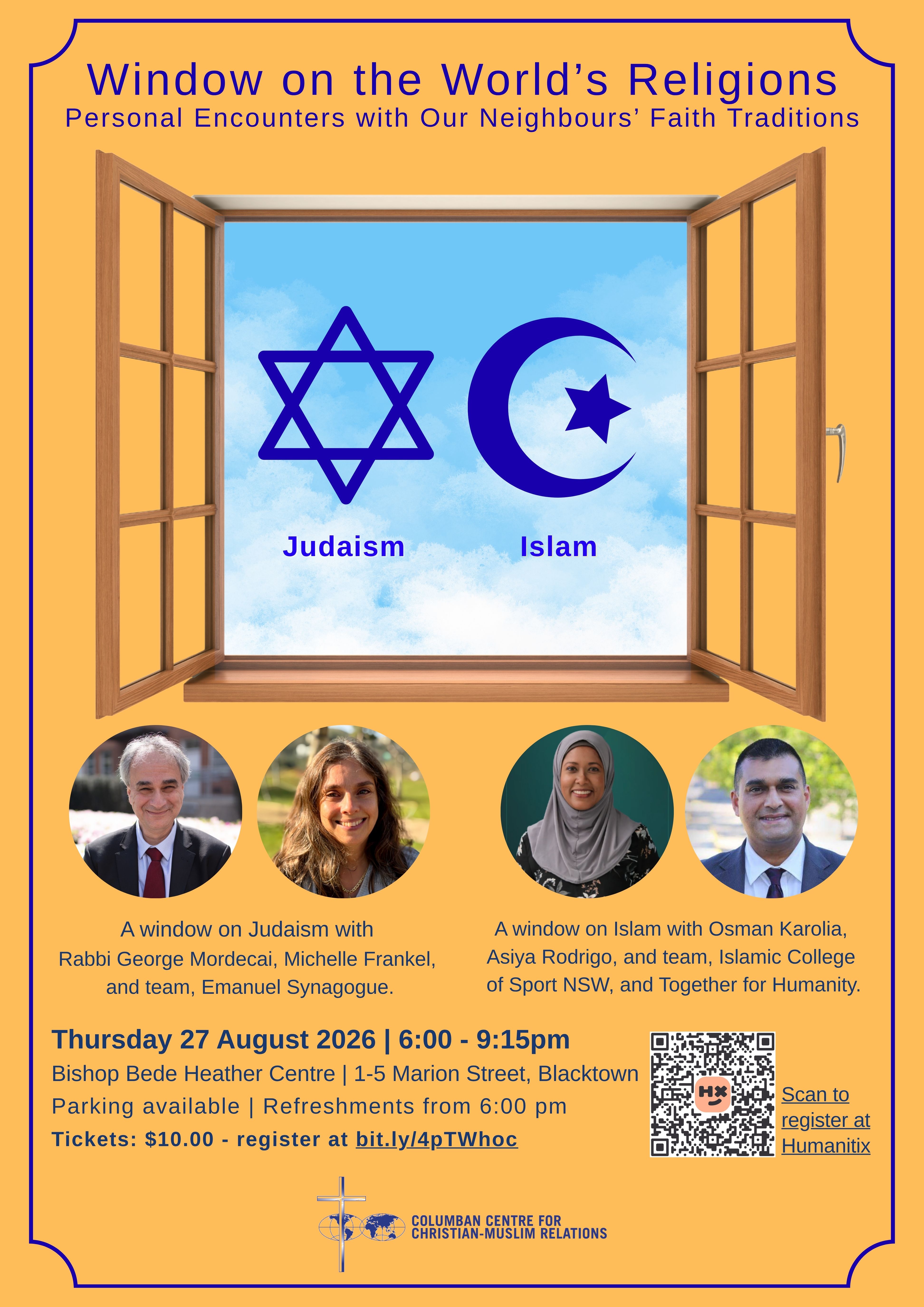 Window on the World’s Religions: Judaism and Islam (27 August)