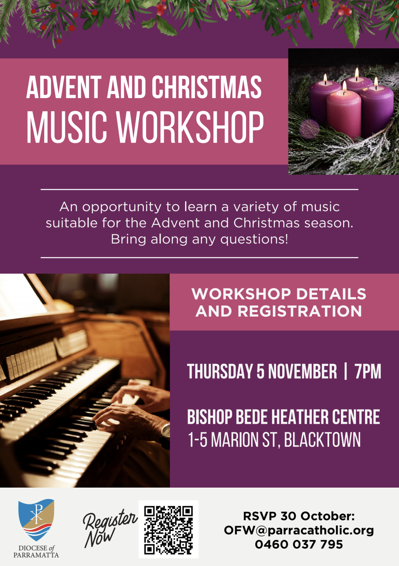 Music Workshop for Advent (5 November)