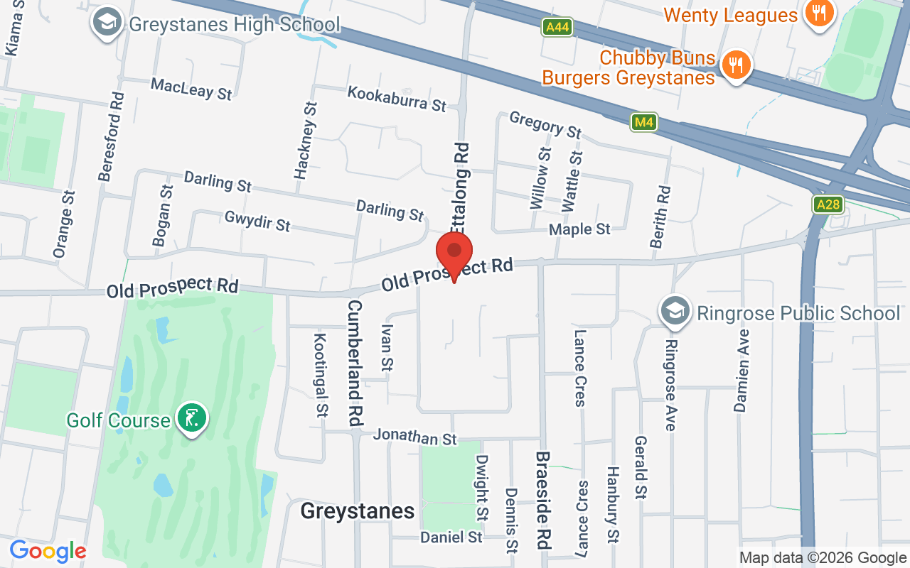 Map of Piety Store – OLQP, Greystanes