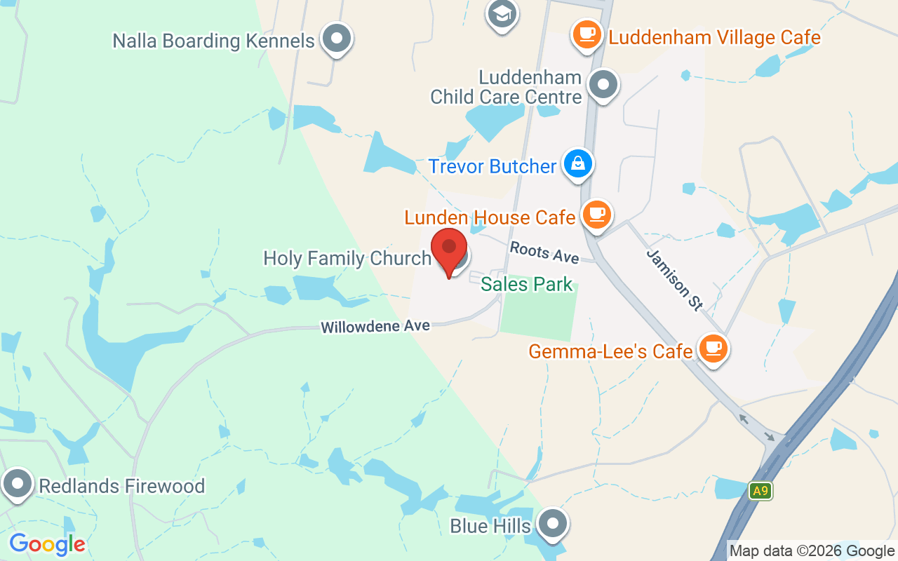 Map of Holy Family Catholic Church Luddenham