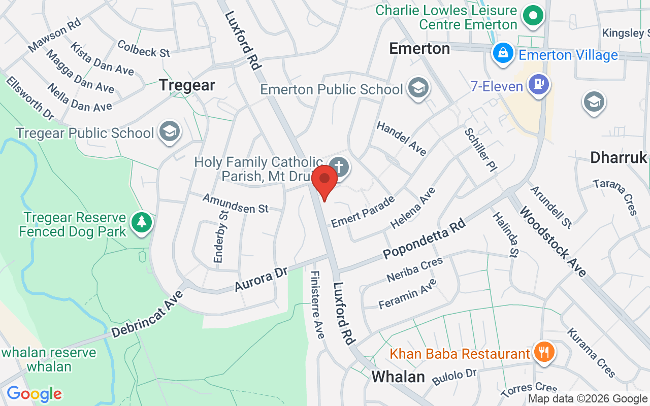 Map of Holy Family Parish 60-Year Jubilee Mass & Celebration (1 June)