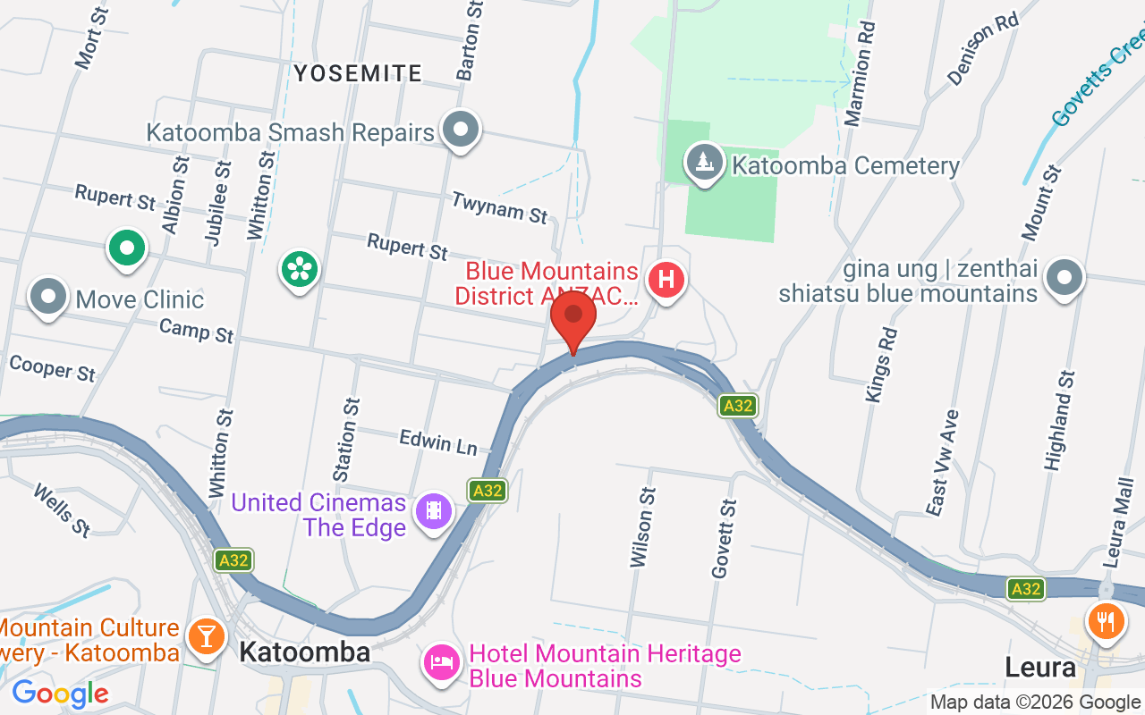 Map of Blue Mountains Hospital