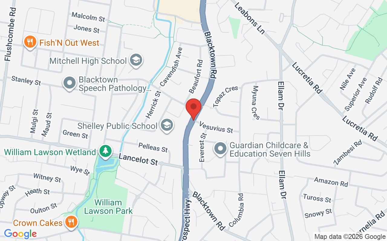 Map of Blacktown Hospital