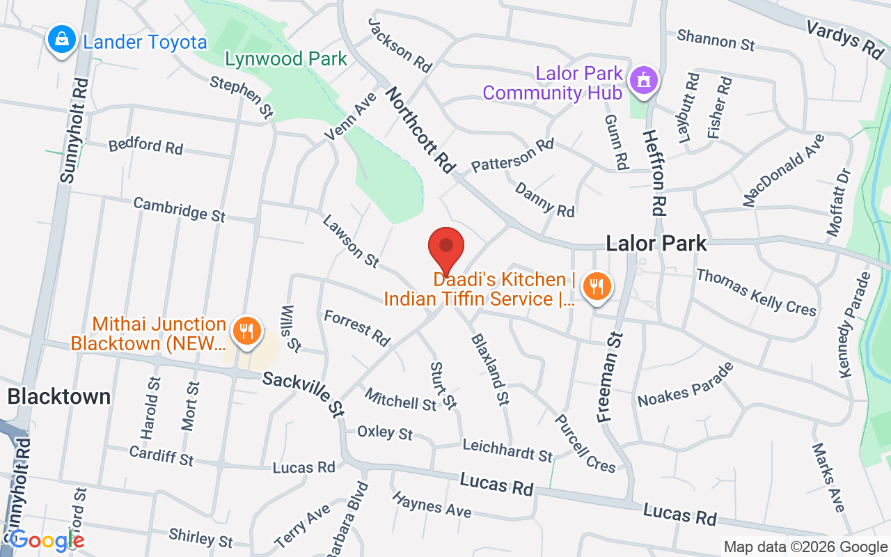 Map of St Bernadette’s Catholic Church Lalor Park