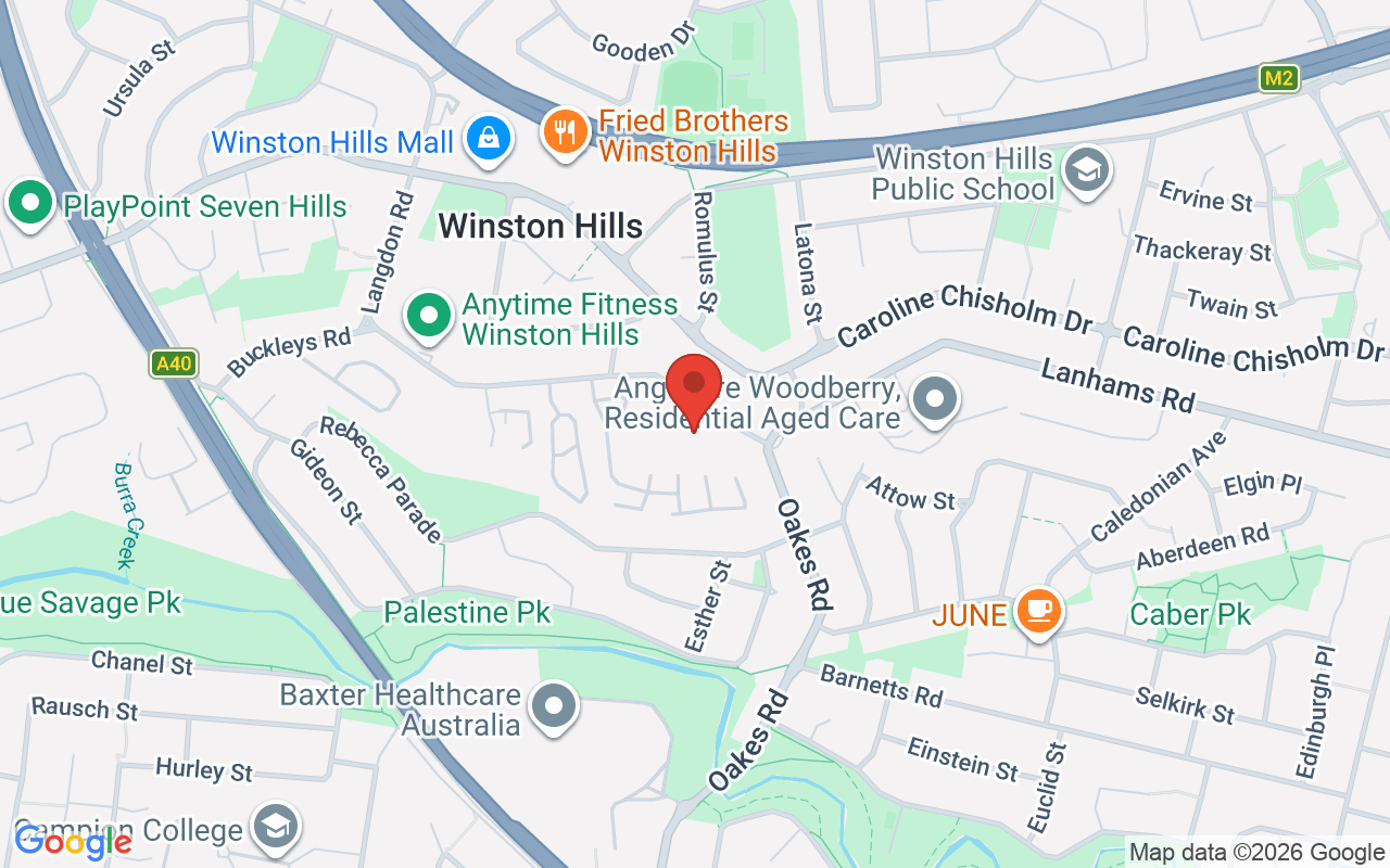 Map of St Paul the Apostle Catholic Church Winston Hills