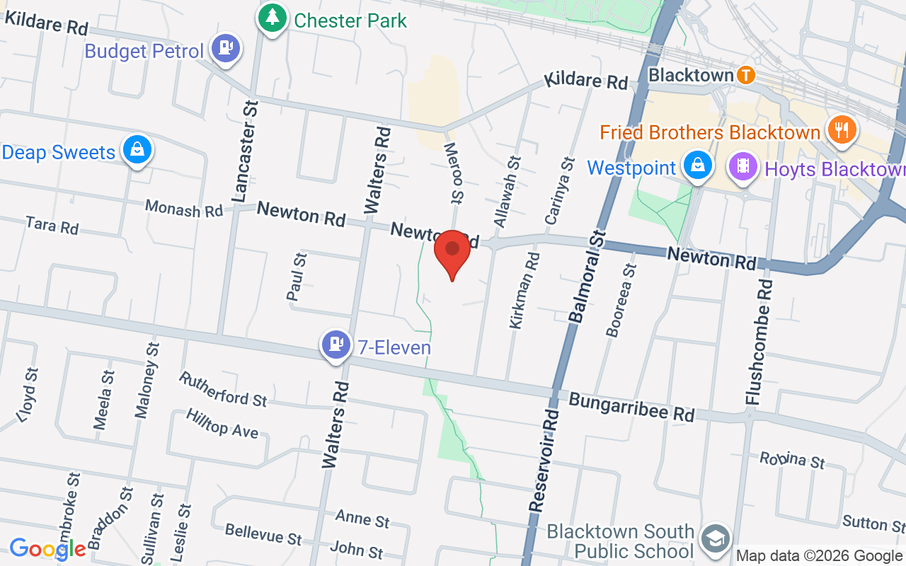 Map of St Patrick’s Catholic Church Blacktown