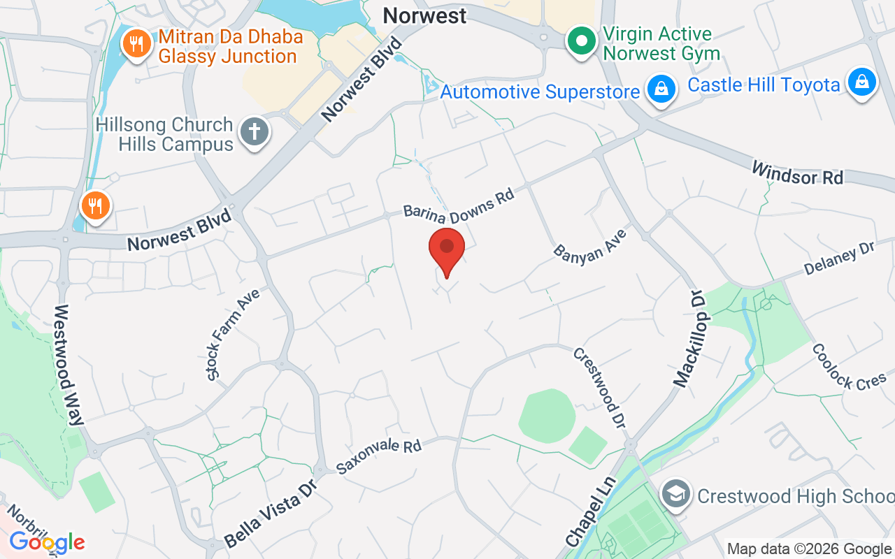Map of Mary MacKillop Spirituality Centre, Baulkham Hills