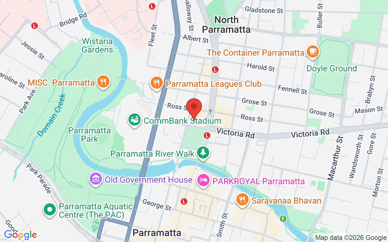 Map of Catholic Care Western Sydney and the Blue Mountains