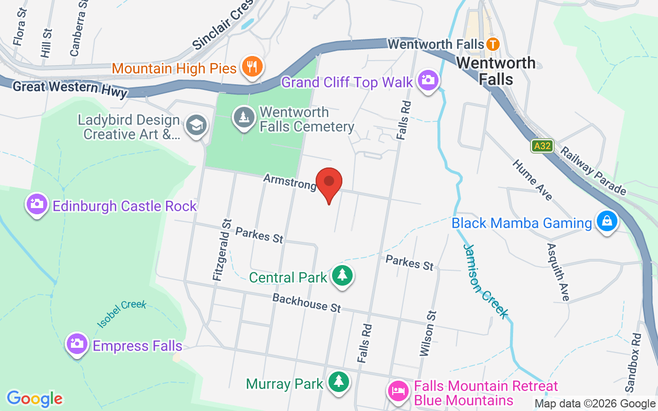 Map of St Francis Xavier’s Catholic Church Wentworth Falls