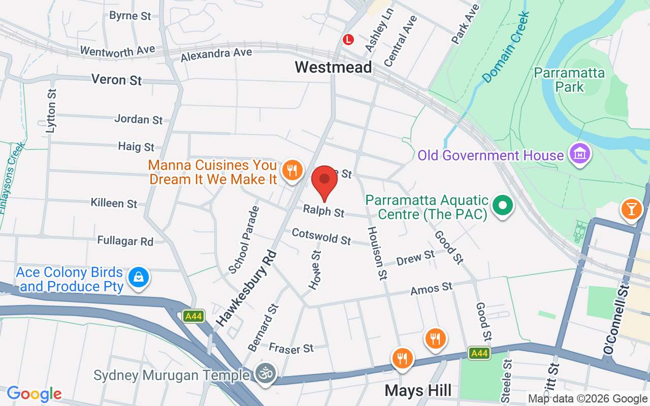 Map of Sacred Heart Catholic Church Westmead