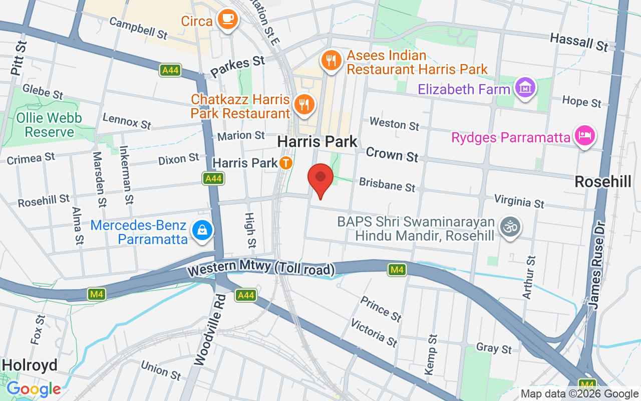Map of St Oliver Plunkett’s Catholic Church Harris Park