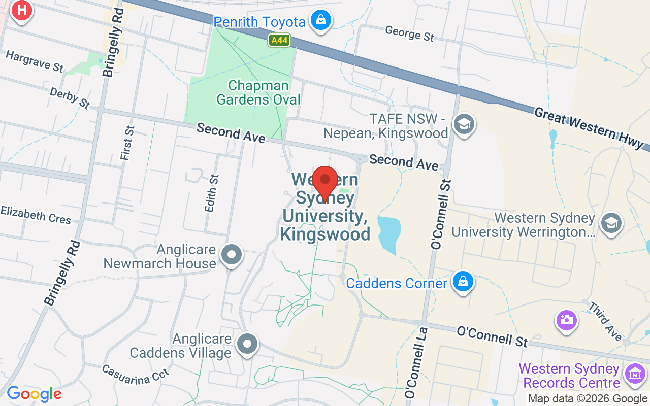 Map of Western Sydney University Chaplaincy
