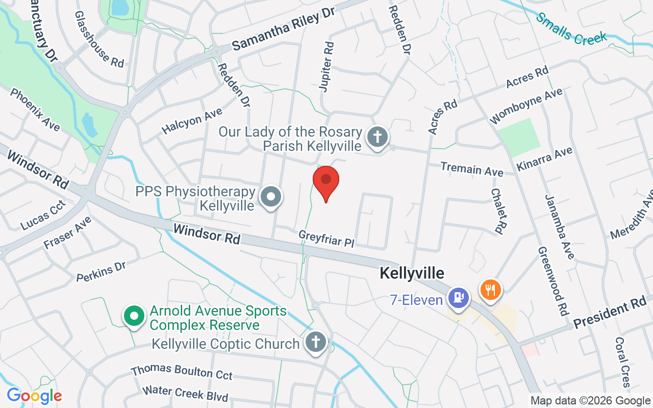 Map of Shrine of the Holy Innocents Kellyville