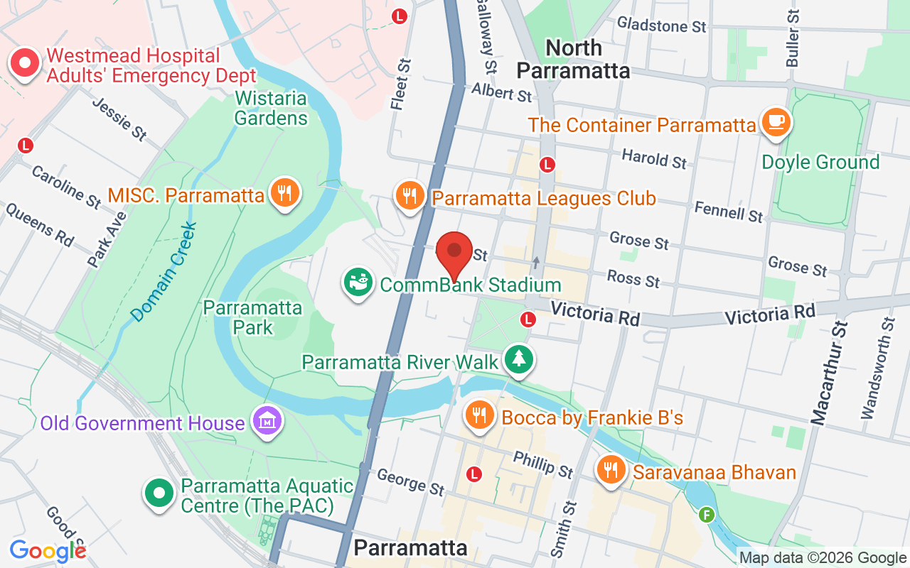 Map of Our Lady of Mercy College Parramatta (OLMC)