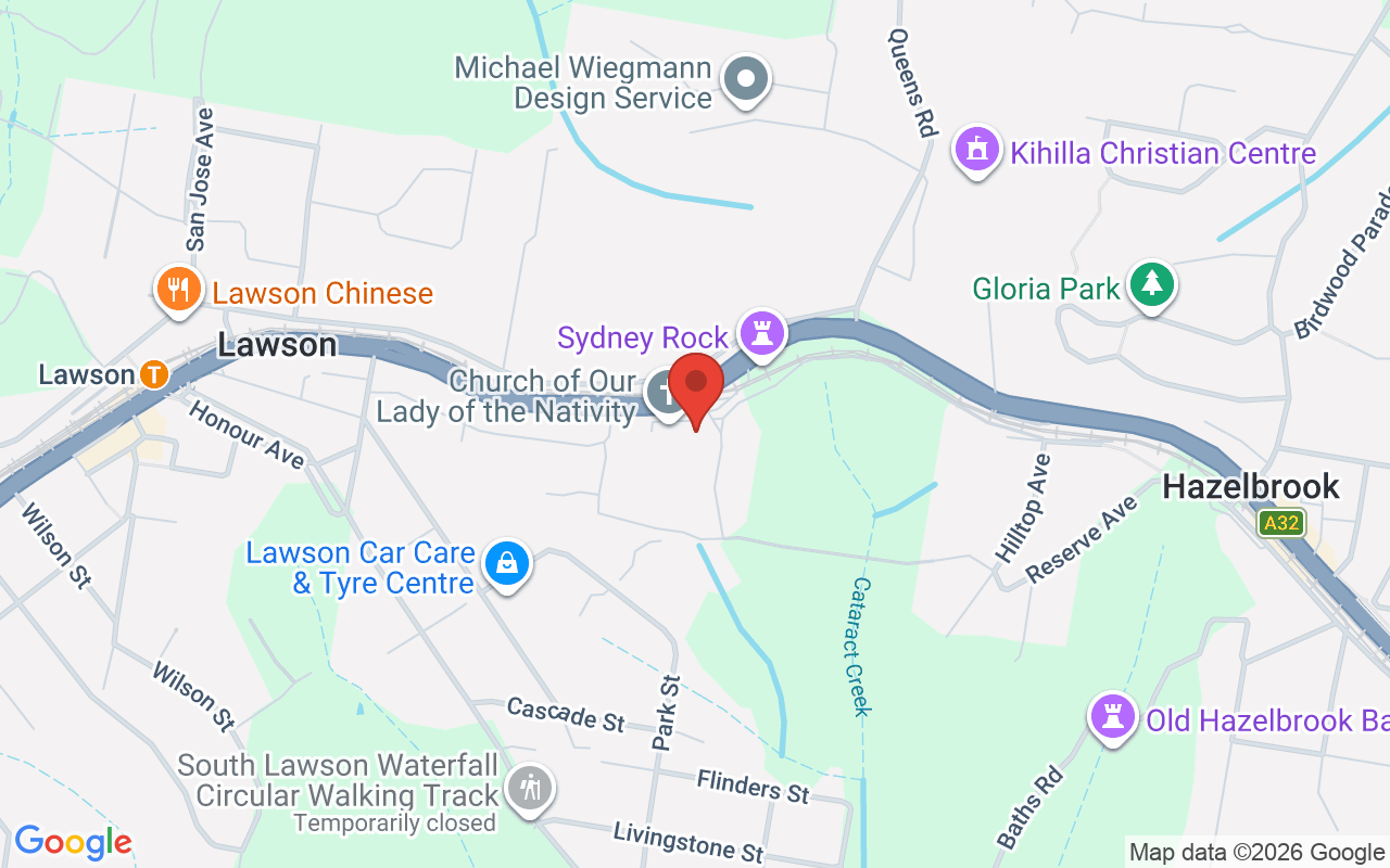 Map of Our Lady of the Nativity Catholic Church Lawson