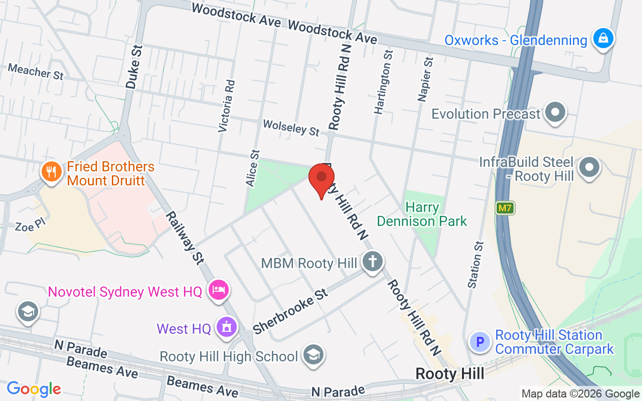 Map of St Aidan’s Catholic Church Rooty Hill