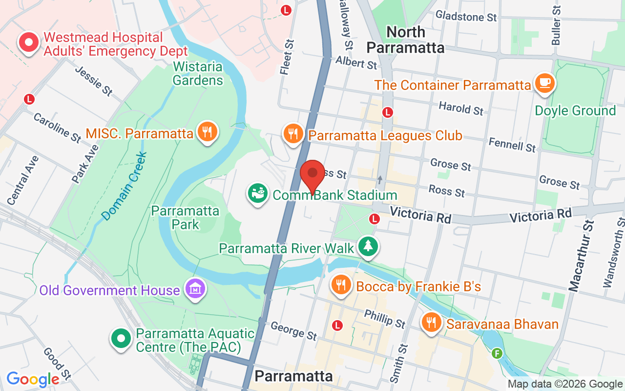 Map of Sisters of Mercy RSM Parramatta