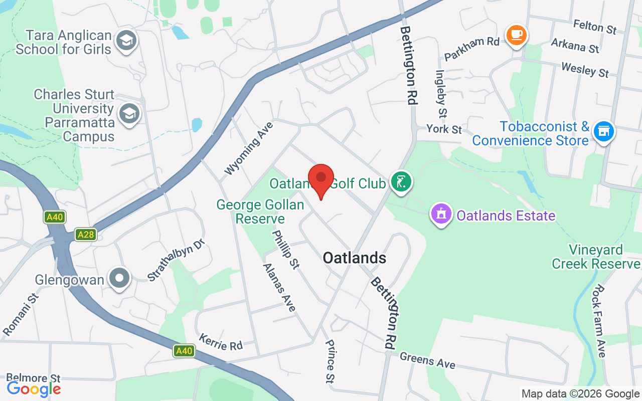Map of Arcare Oatlands