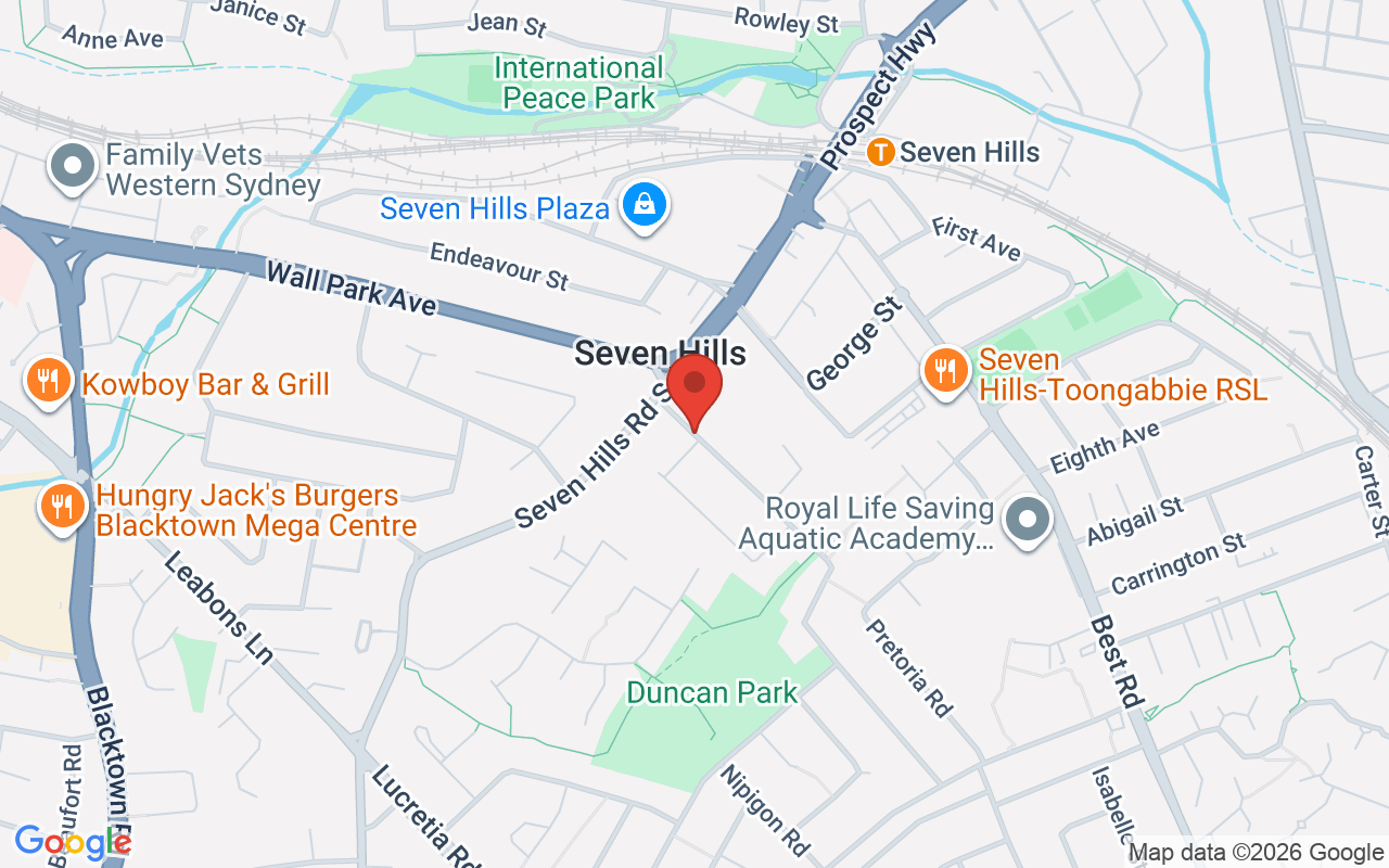 Map of Our Lady of Lourdes Catholic Church Seven Hills