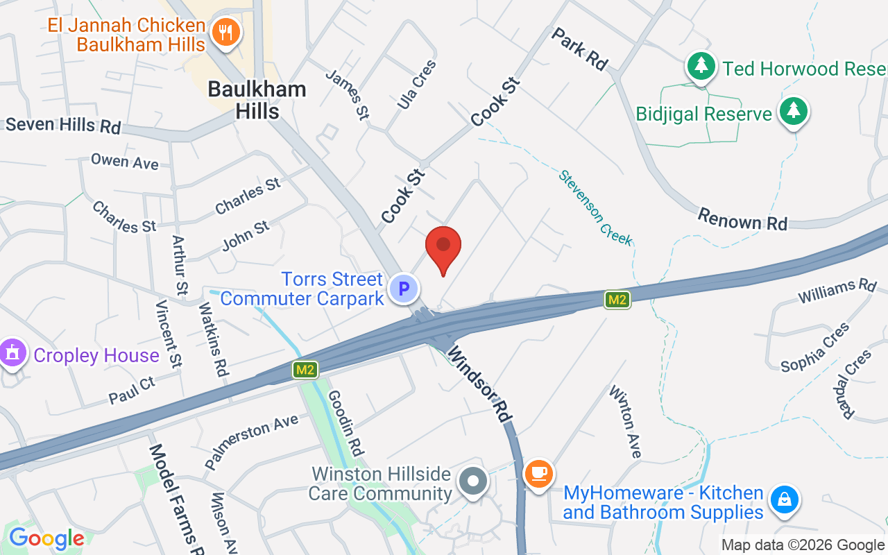 Map of Our Lady Of Lourdes Catholic Church Baulkham Hills