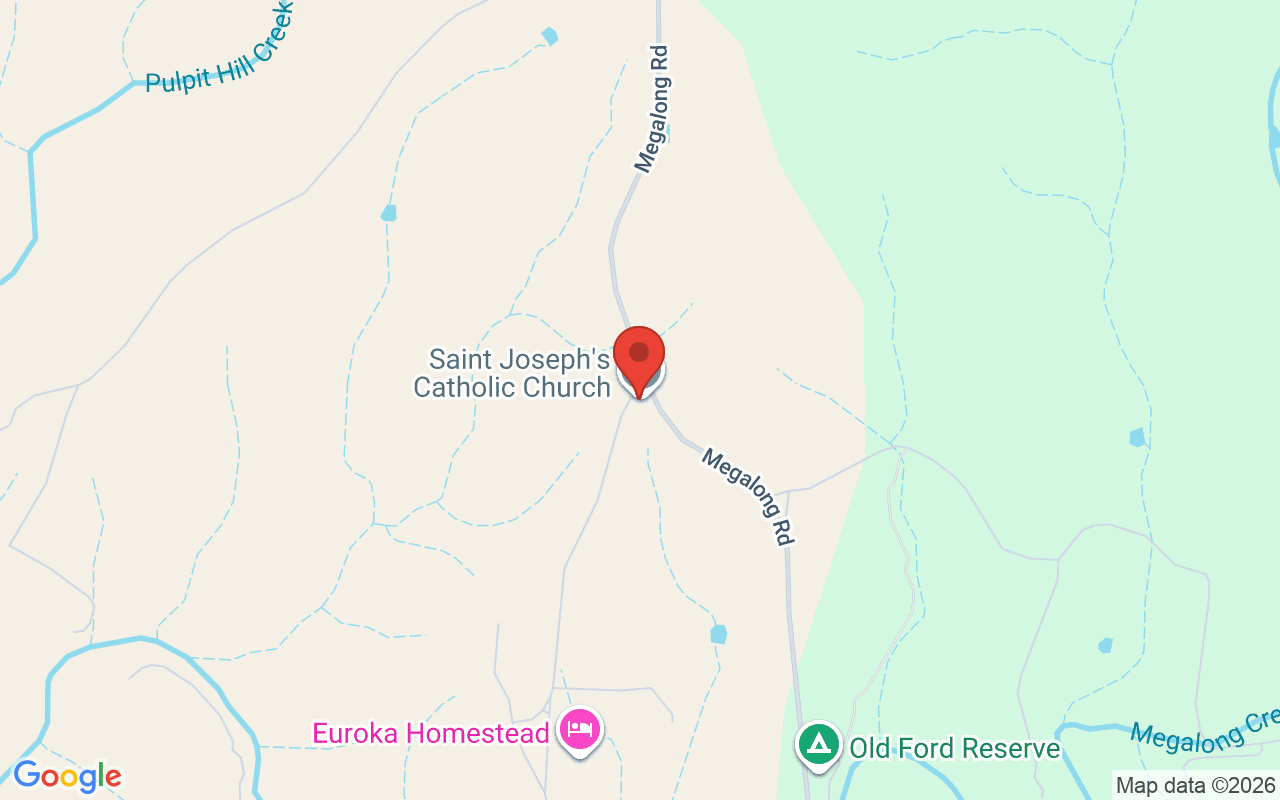 Map of St Joseph’s Catholic Church Megalong Valley