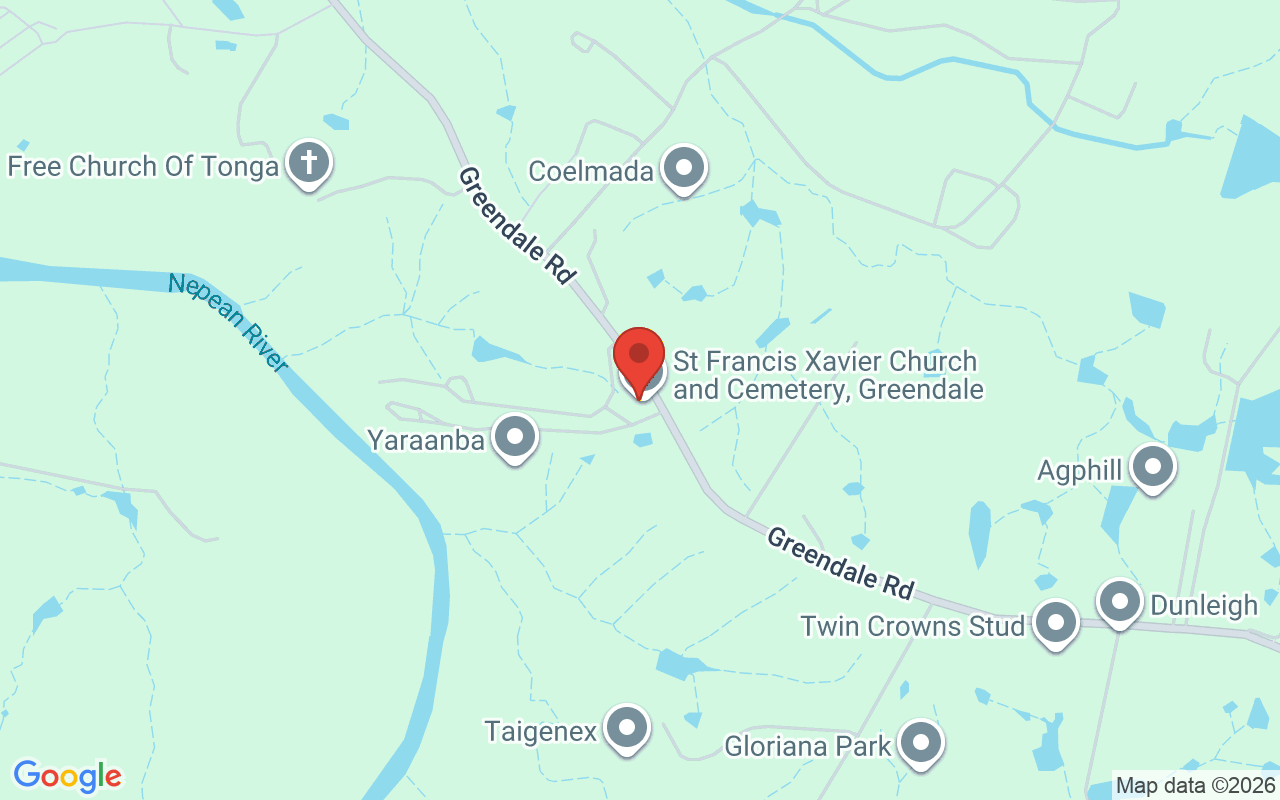 Map of St Francis Xavier Catholic Church Greendale