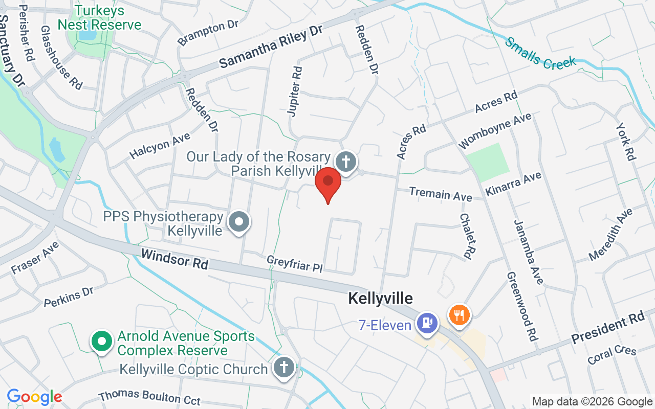 Map of Kellyville Parish Marian Procession (11 Oct)