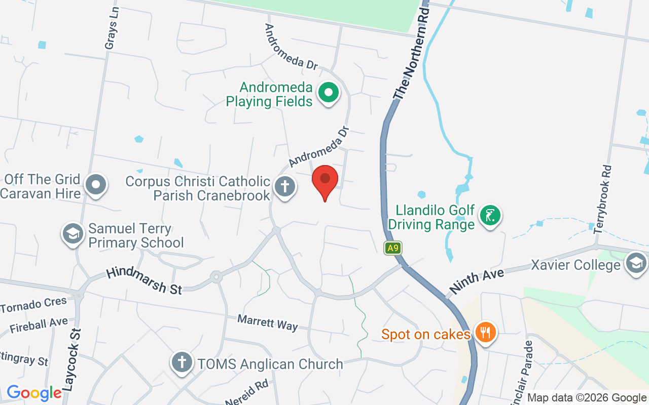 Map of Corpus Christi Catholic Church Cranebrook